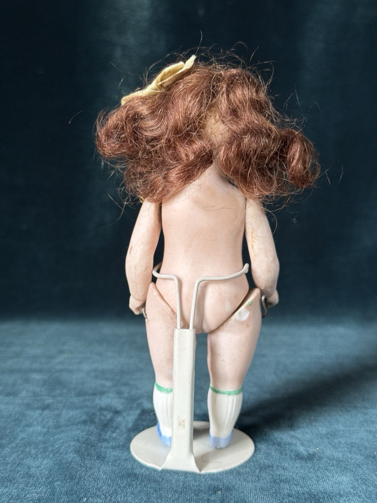 Unidentified Antique German 5” All Bisque Mignonette Dollhouse Doll Mold 5001