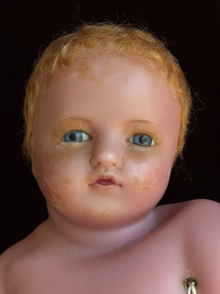 Antique English 21" Pierotti Poured Wax Doll