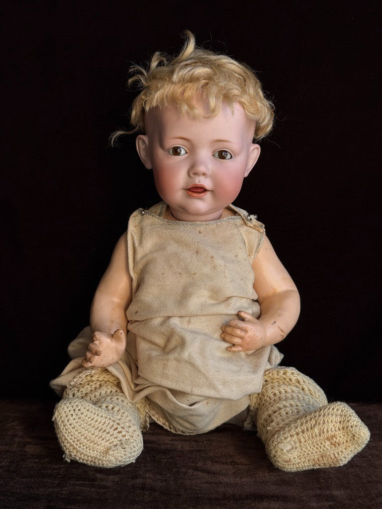 Antique German 16” Hilda Kestner 245 Bisque Head Baby Doll