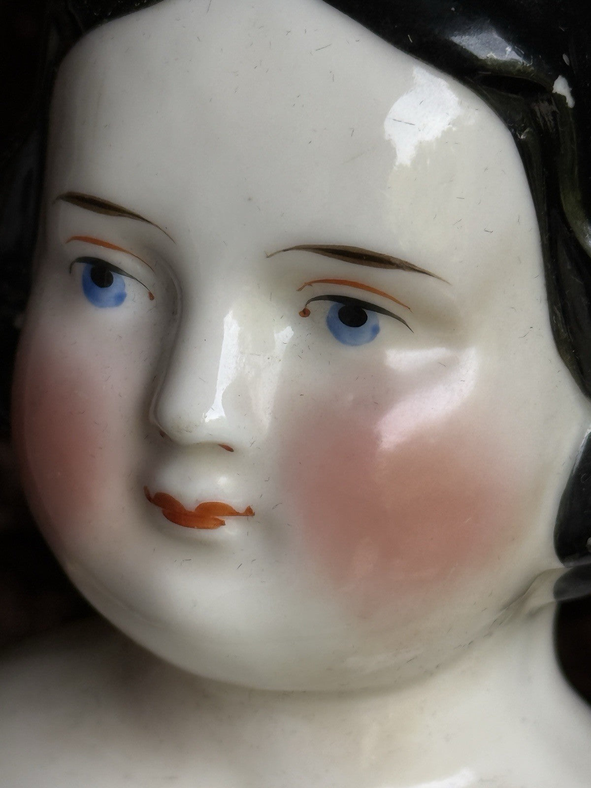 Antique German 18” Kister China Shoulder Head Doll