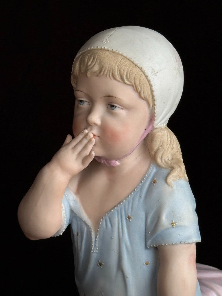 Large Antique German 13.75” Gebruder Heubach Figurine of Character Doll