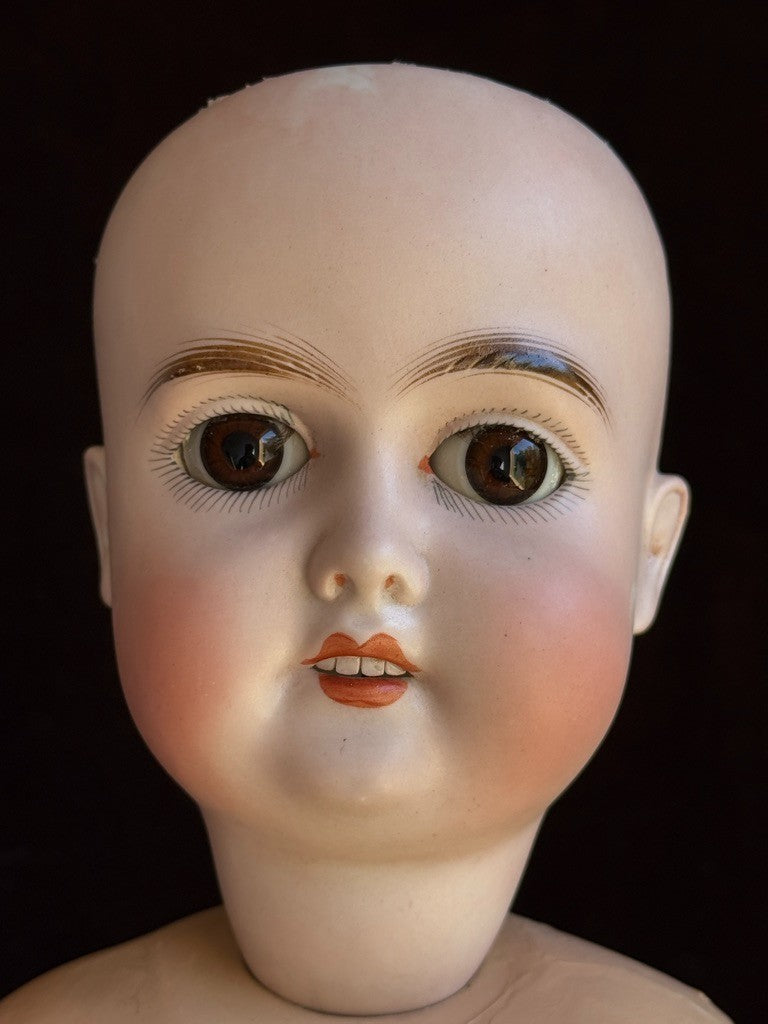 Antique German 25" Gebruder Kuhnlenz 165 Bisque Head Doll