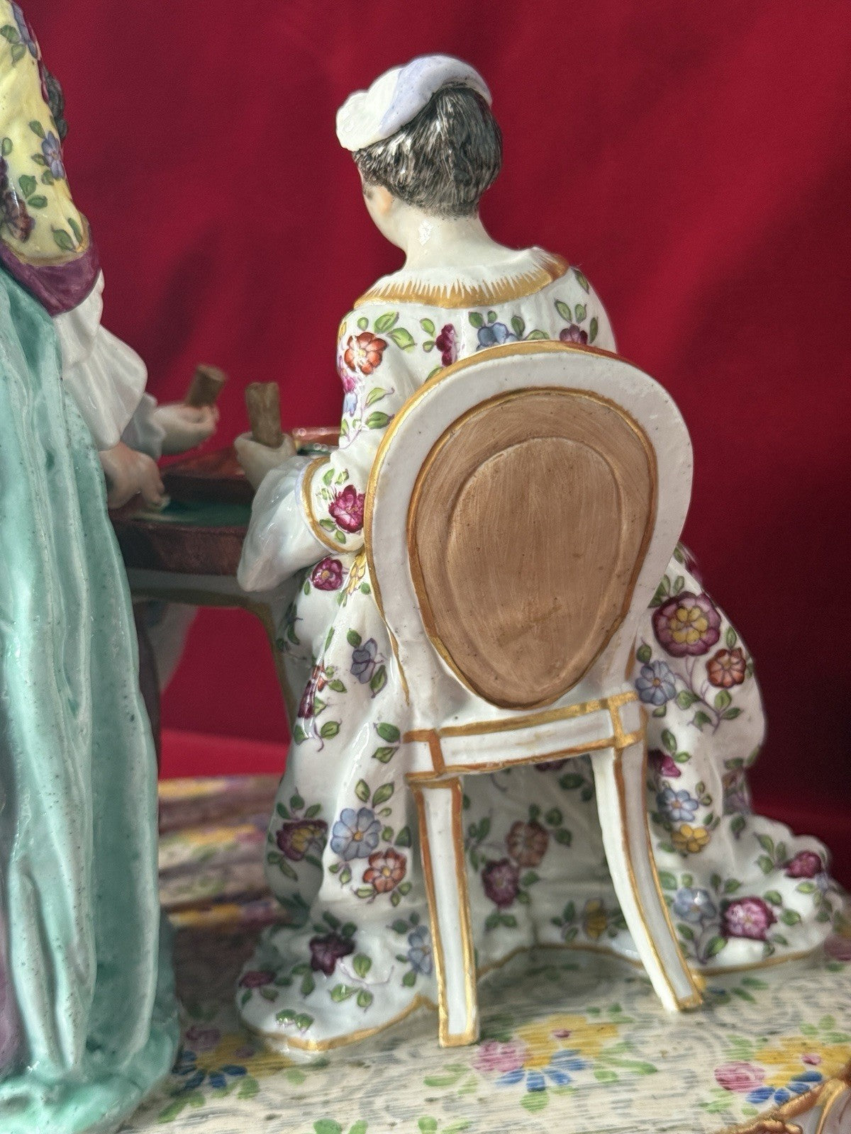 Rare Antique Porcelain Large Figural Group Figurine By Edmé Samson France 1910’s