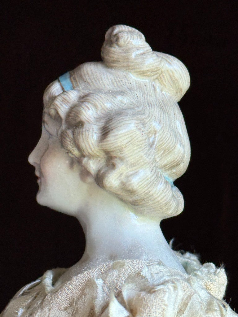 Antique German 14.5” Kister Madame Vignee-LeBrun Porcelain China Head Doll