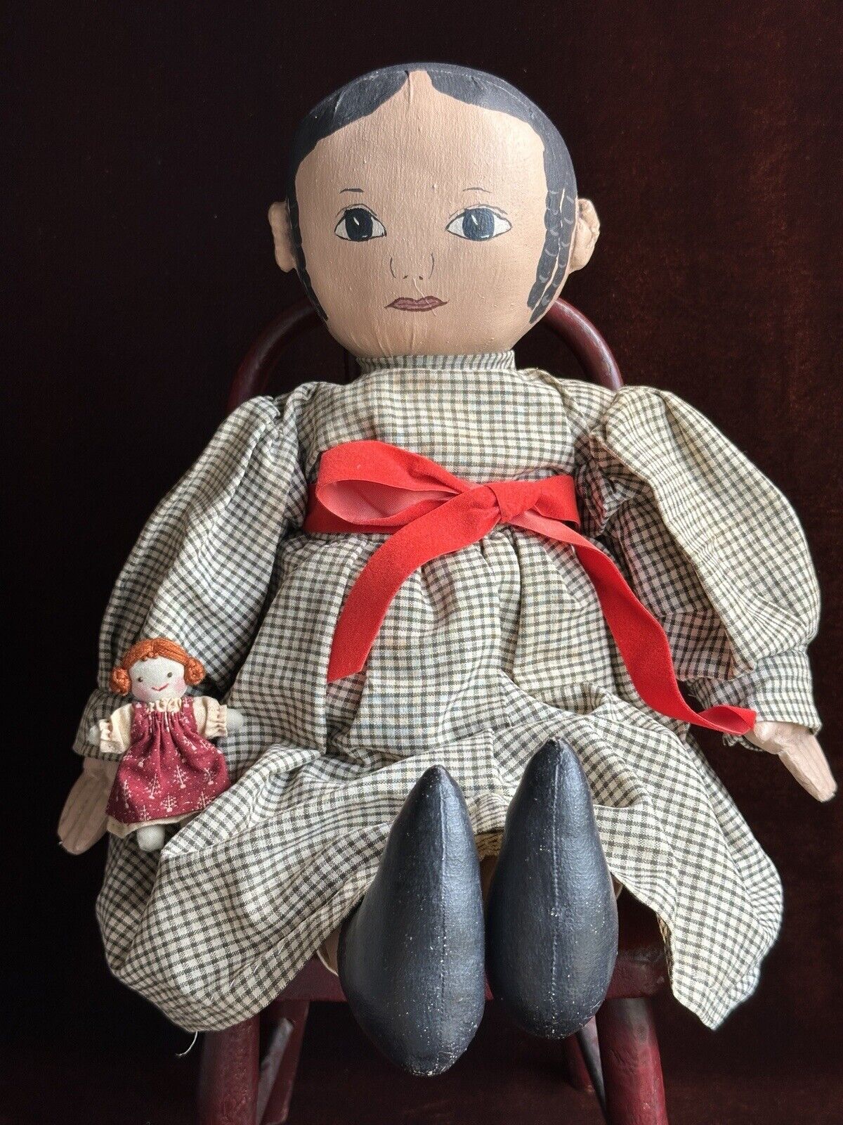 Vintage 18” Cloth Artist Reproduction of Antique Izannah Walker Victoria Doll