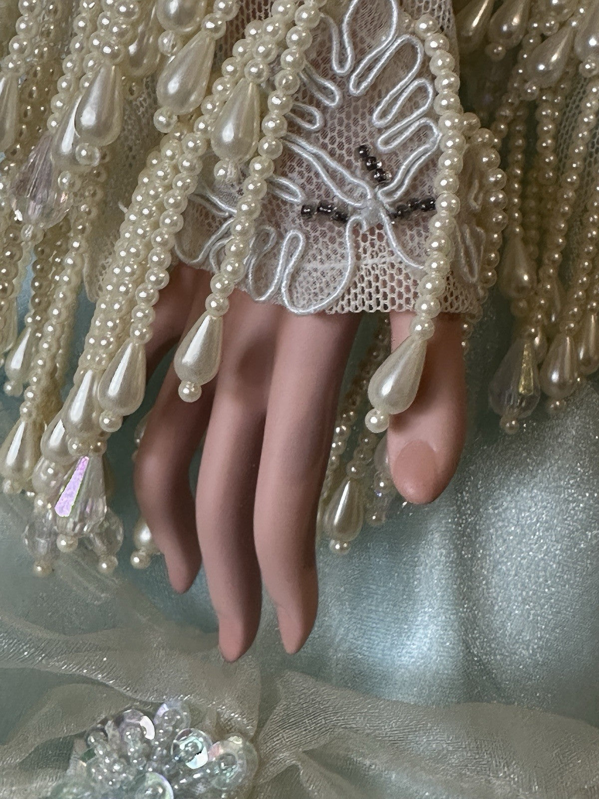 Collectible 36” Porcelain Doll “Tranquility” by Rustie LE 300 Tag/ COA/Stand