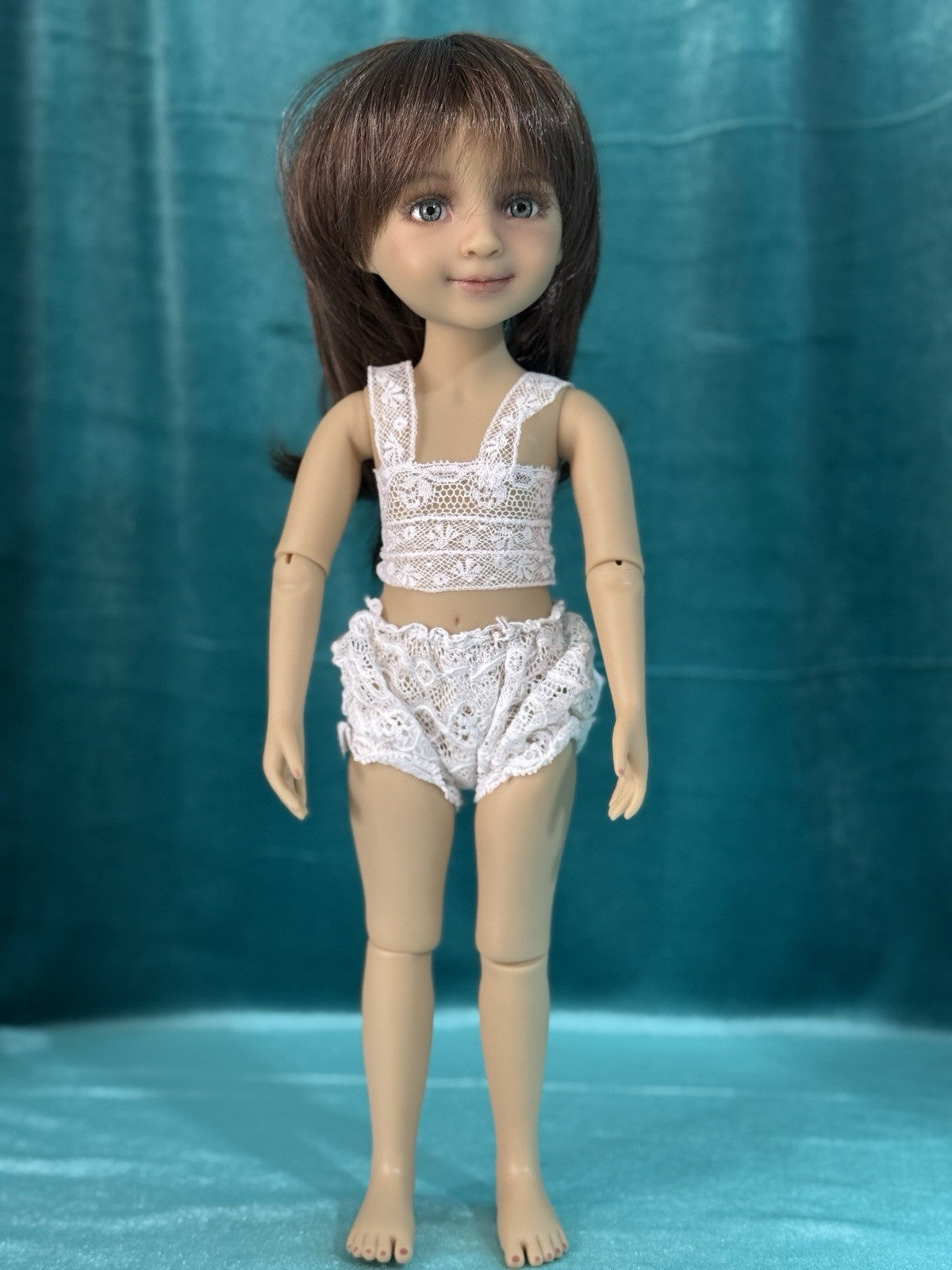 OOAK Ruby Red Fashion Friends Dianna Effner 14 1/2" Doll By Artist Laura Corti