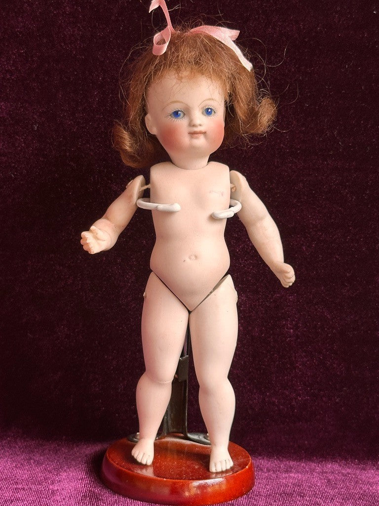 Rare Antique German Kestner 6" Barefoot All-Bisque Miniature Close Mouth Doll