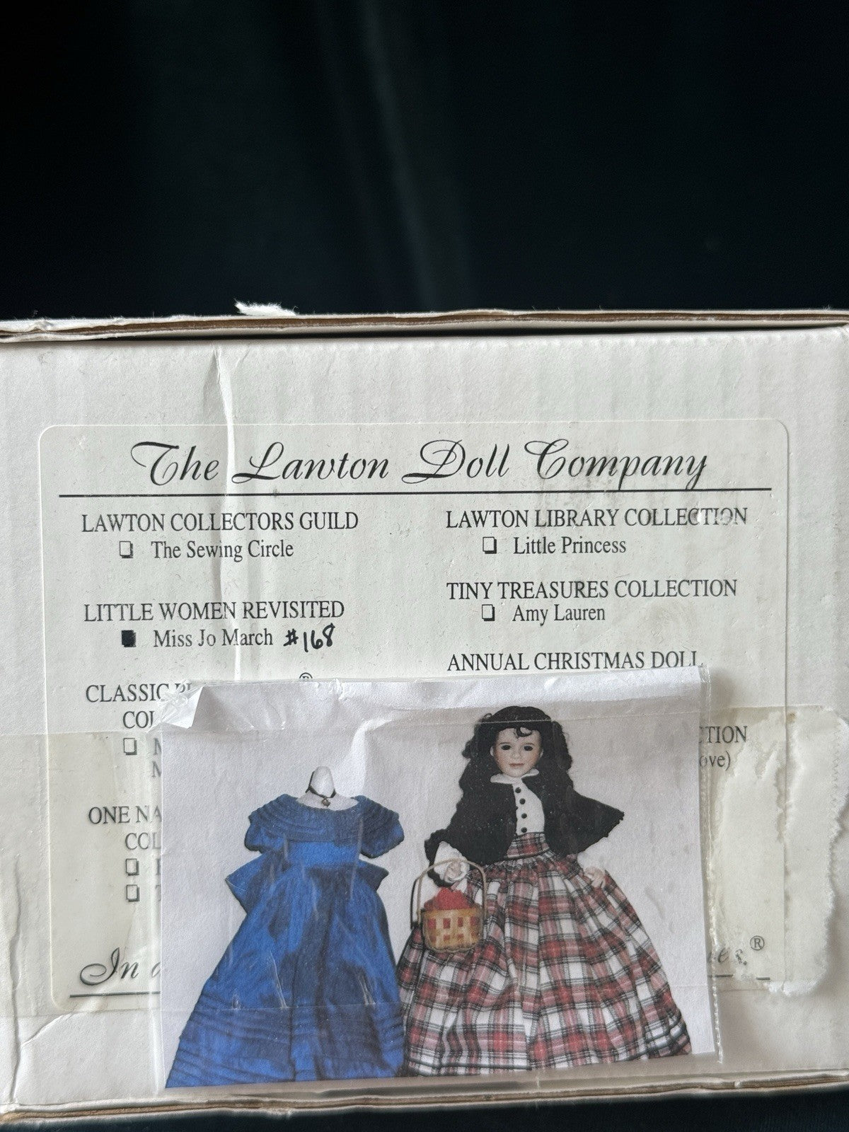 MIB Wendy Lawton “Miss Jo March” Wooden and Porcelain 14” Doll LE 175 COA/Tag