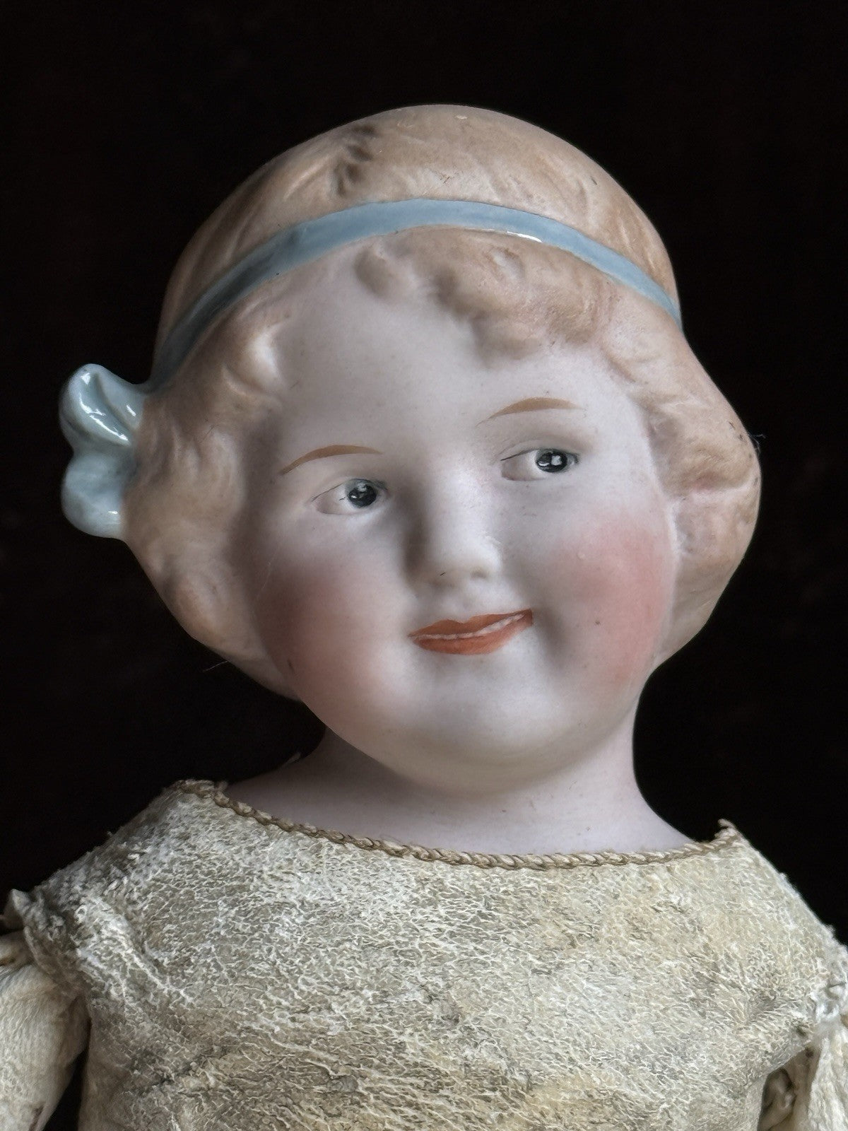Antique German 11” Gebruder Heubach Coquette Bisque Shoulder Head Character Doll