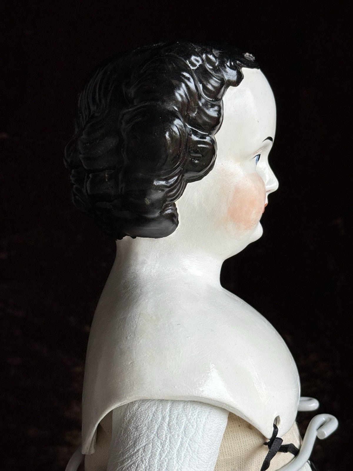 Vintage 22” Reproduction of Antique German Flat Top China Doll