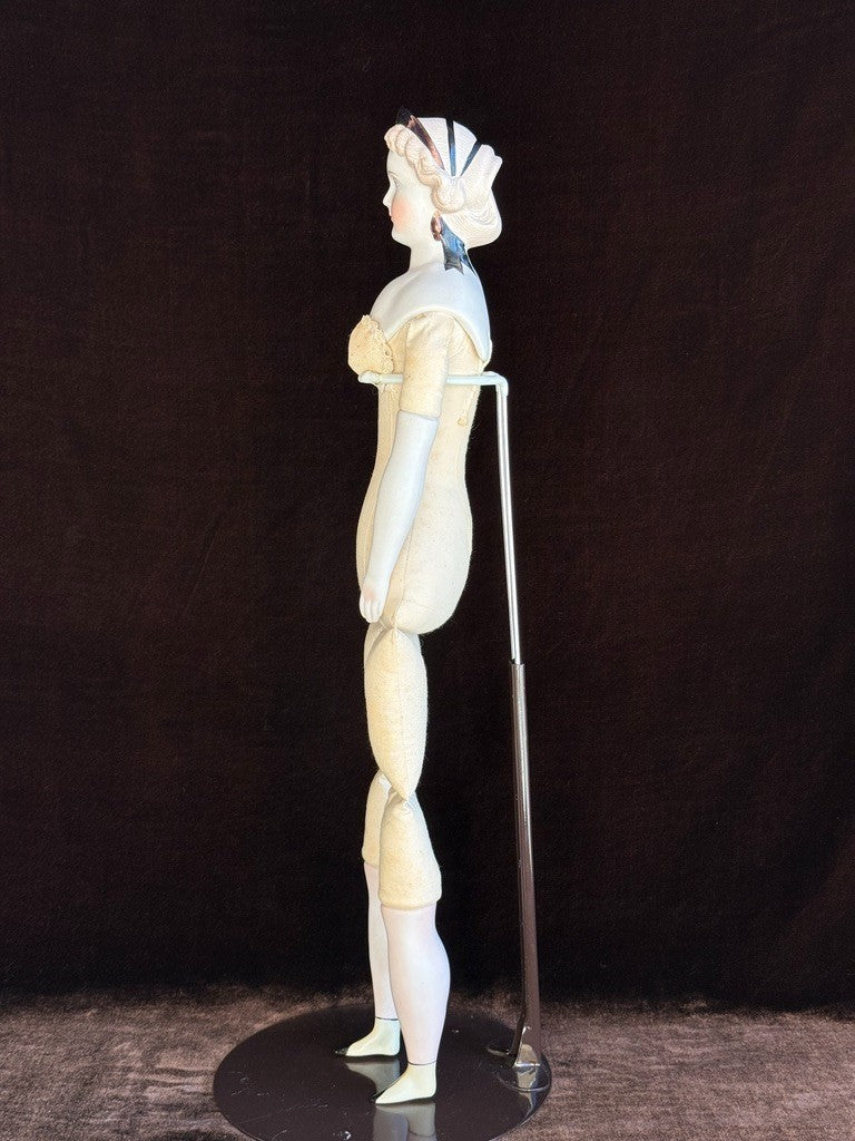Vintage 19” Ruth Bartlome Porcelain Reproduction of Parian Fashion Lady Doll