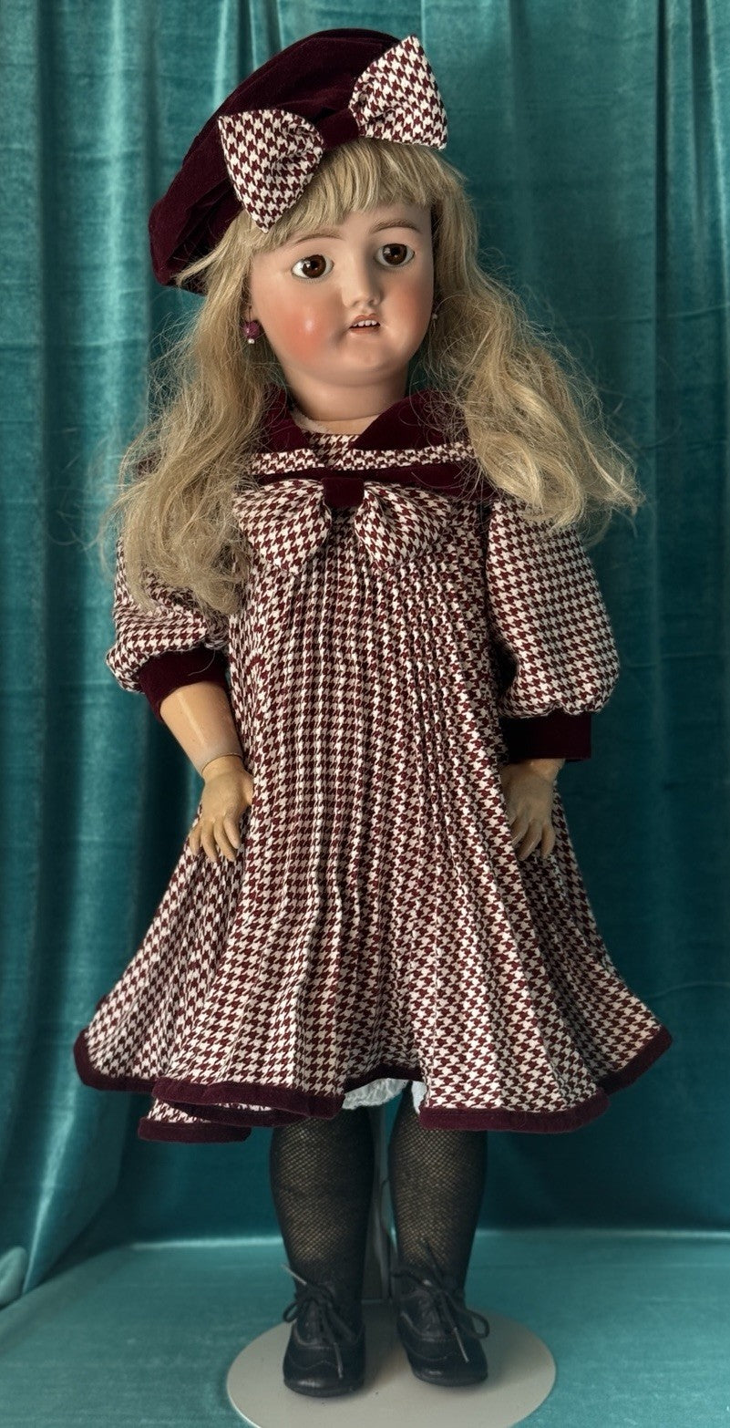 Antique German C.M. Bergmann and Simon Halbig Bisque Head 29” Doll