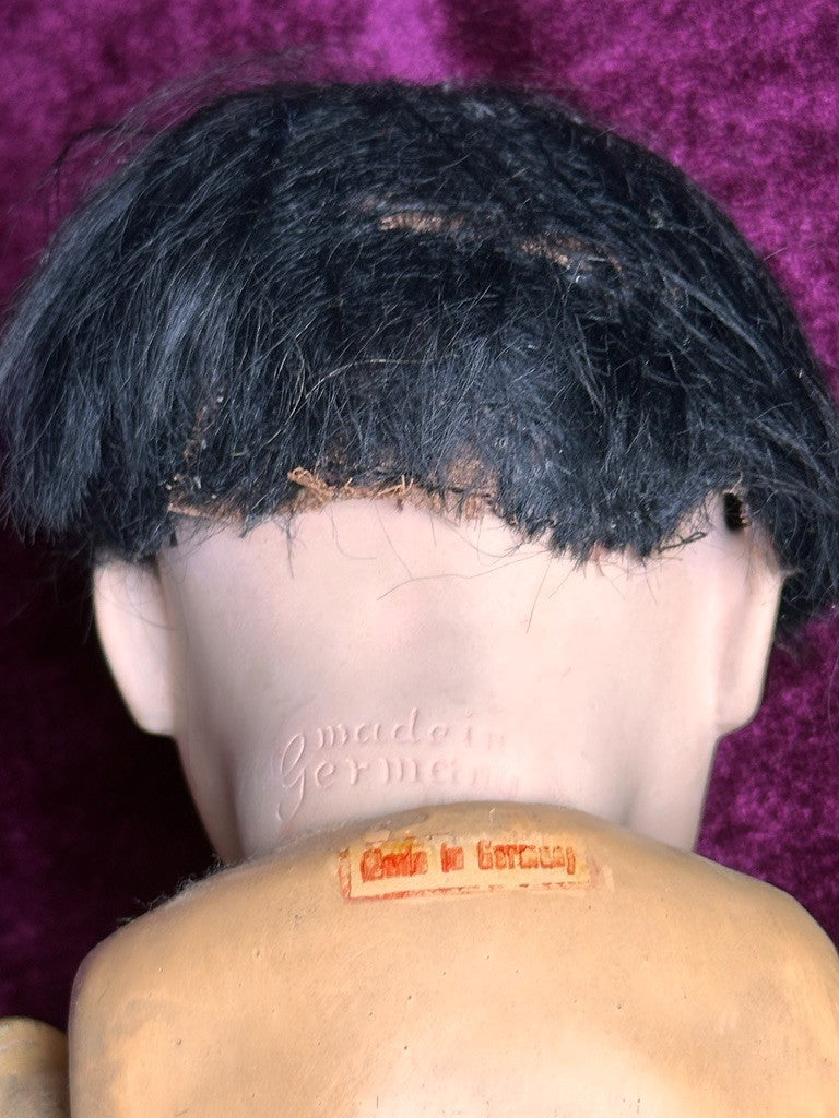 Antique German JDK Kestner 243 Asian Oriental Bisque Baby Doll Composition Body