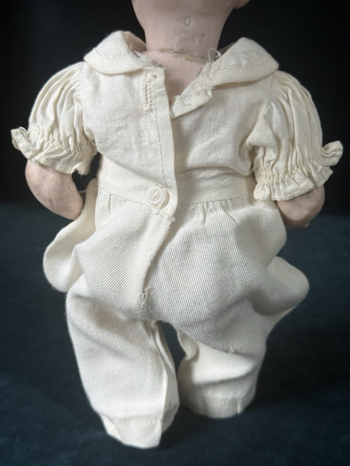 Antique German Gebruder Heubach 7602 Bisque Head Composition Body Boy 9” Doll