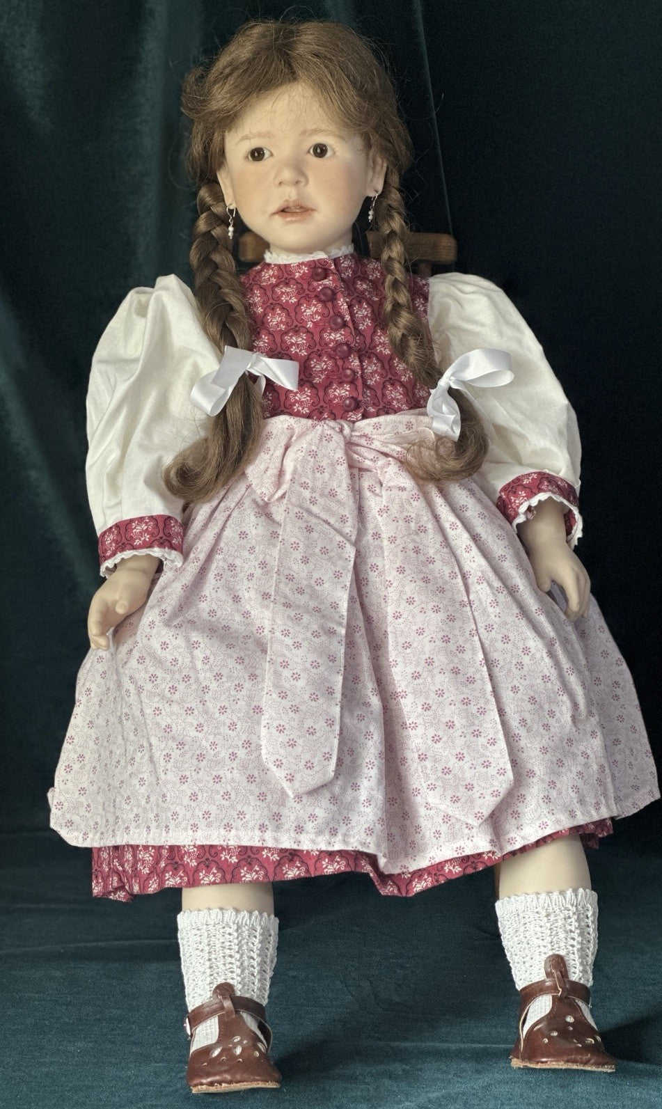 Rare Collectible Artist 24” Porcelain Doll “Rosele” by Ruth Treffeisen LE 50 COA