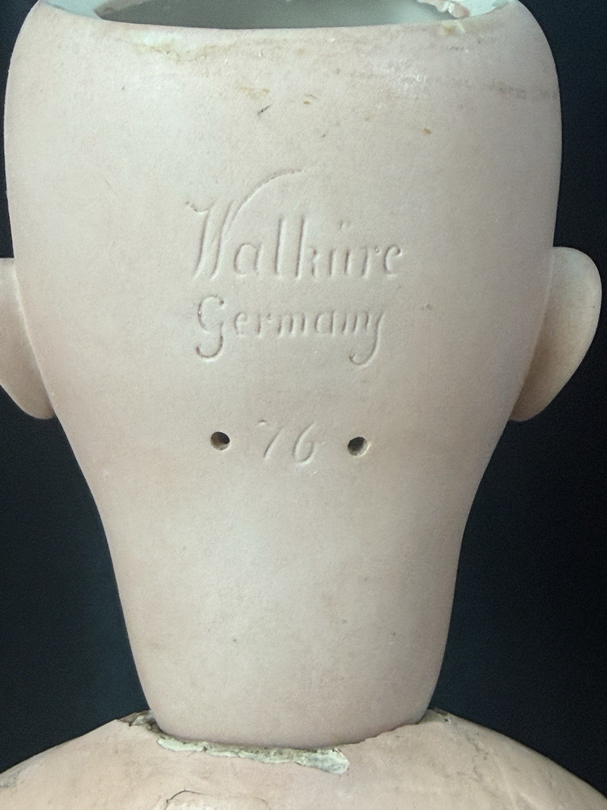Antique German Walkure 30” Doll Bisque Head Composition Body