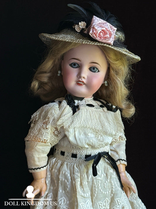 Antique French 21.5” Laternier Limoges Bisque Head Doll