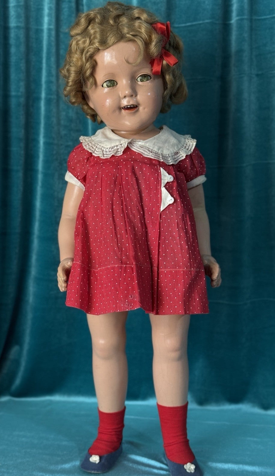 Antique 1930’s Composition 24” Shirley Temple Doll by Ideal Company