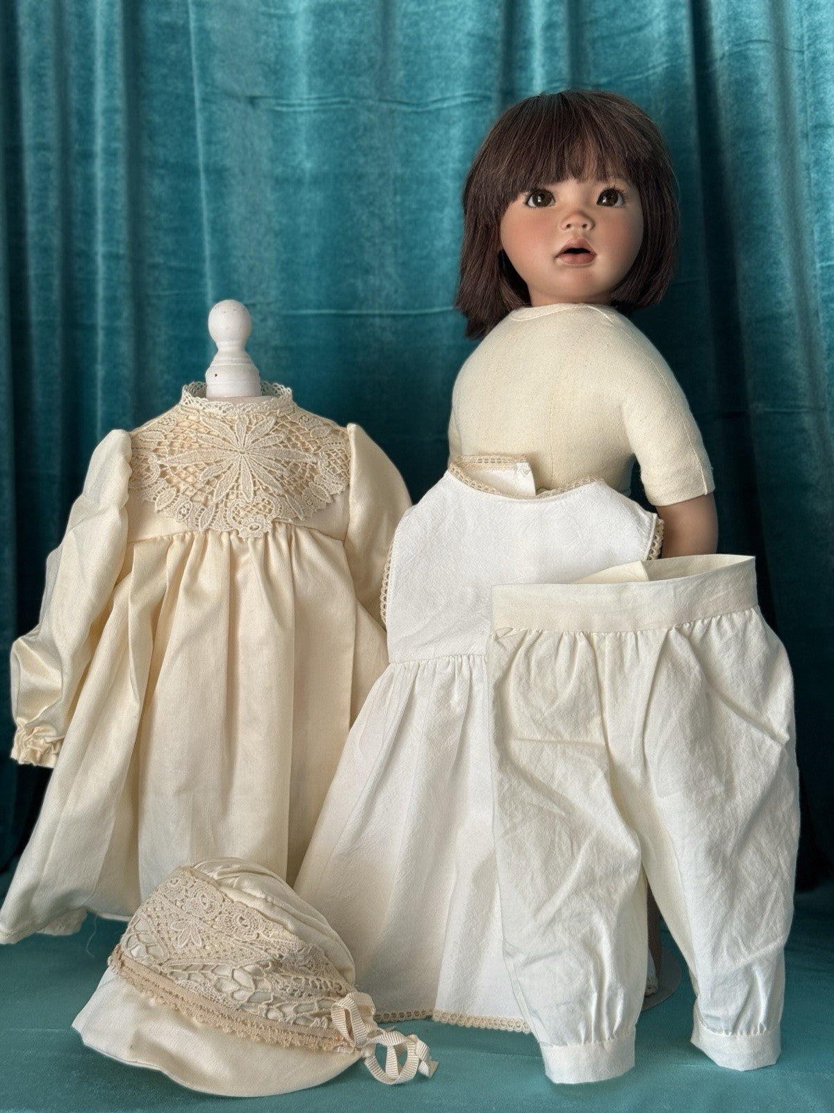 Vintage 1990’s Original Porcelain 20” Doll “Lin” By Grossle-Schmidt LE 300