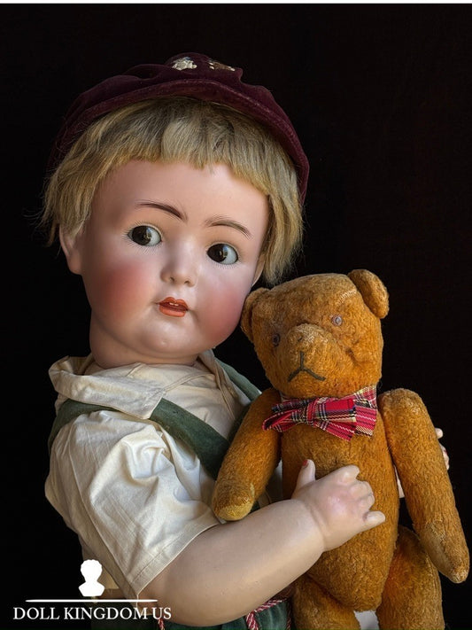 Antique German 21" Franz Schmidt 1295 Bisque Head Baby Doll Flirty Eyes