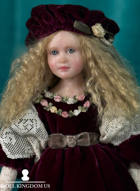 OOAK Collectible Polymer Fimo 15” Doll By Artist Edna Dali Original Box