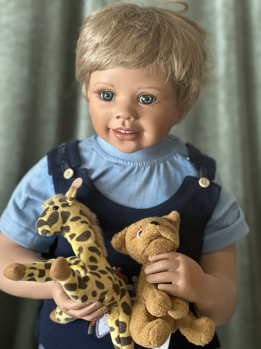 Artist Porcelain 33” Doll “Marcel” by Monika Levenig LE 200 Tag/COA