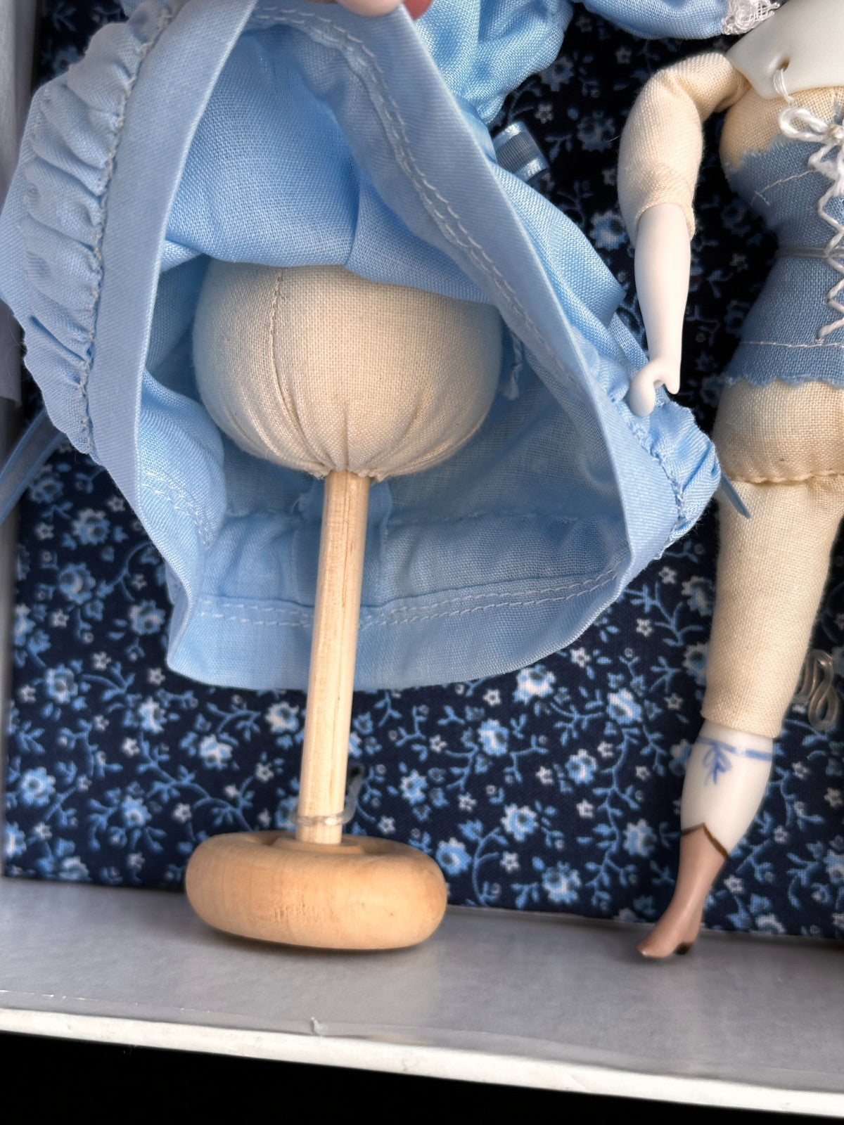 Collectible Porcelain Repro of China Doll by Rosemarie Snyder with Wardrobe