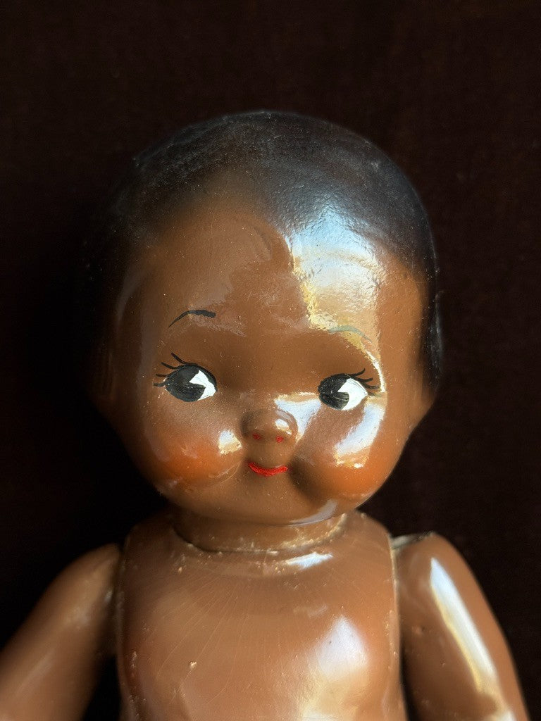 Pair of Vintage Composition Vernon Seeley Campbell Kids Dark Complexion Dolls