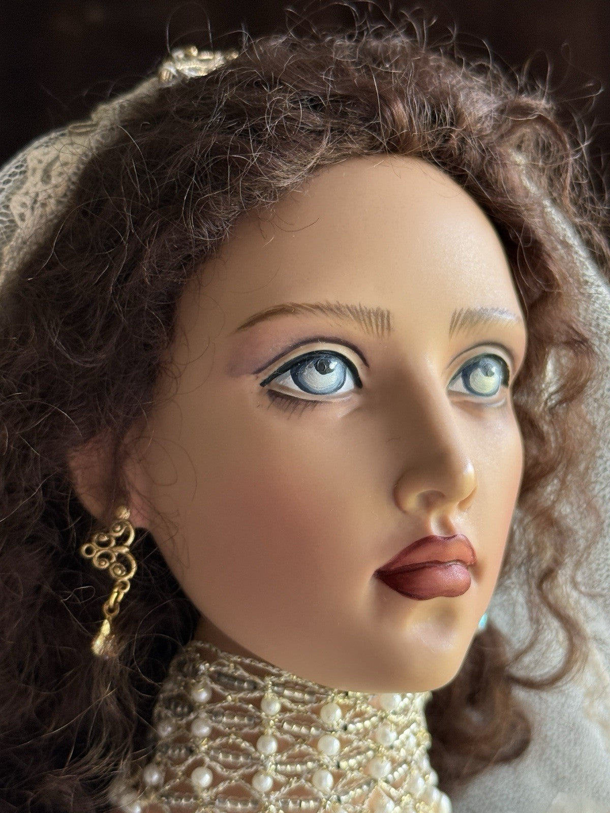 Rare Large 28” Collectible Kish Isabelle Rose Bride Vinyl Doll New in Box LE 25