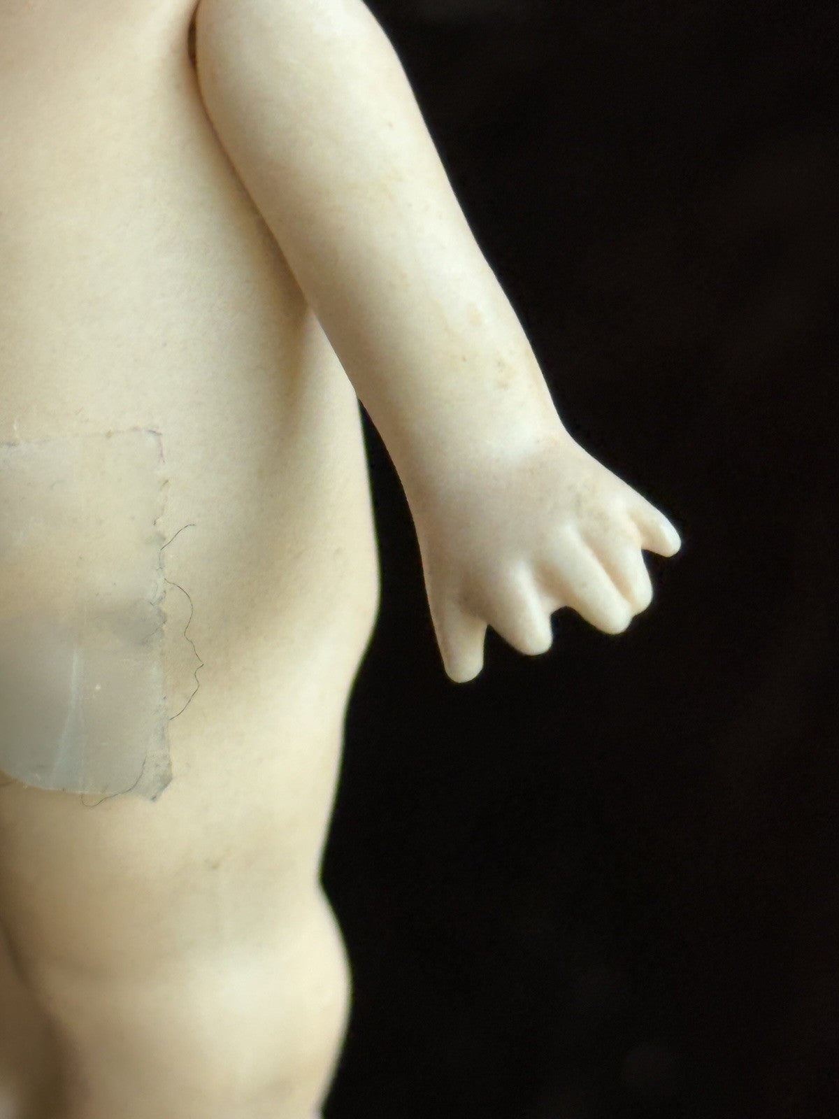 Antique German 4.5" Miniature All Bisque Chin Chin Baby Oriental Doll