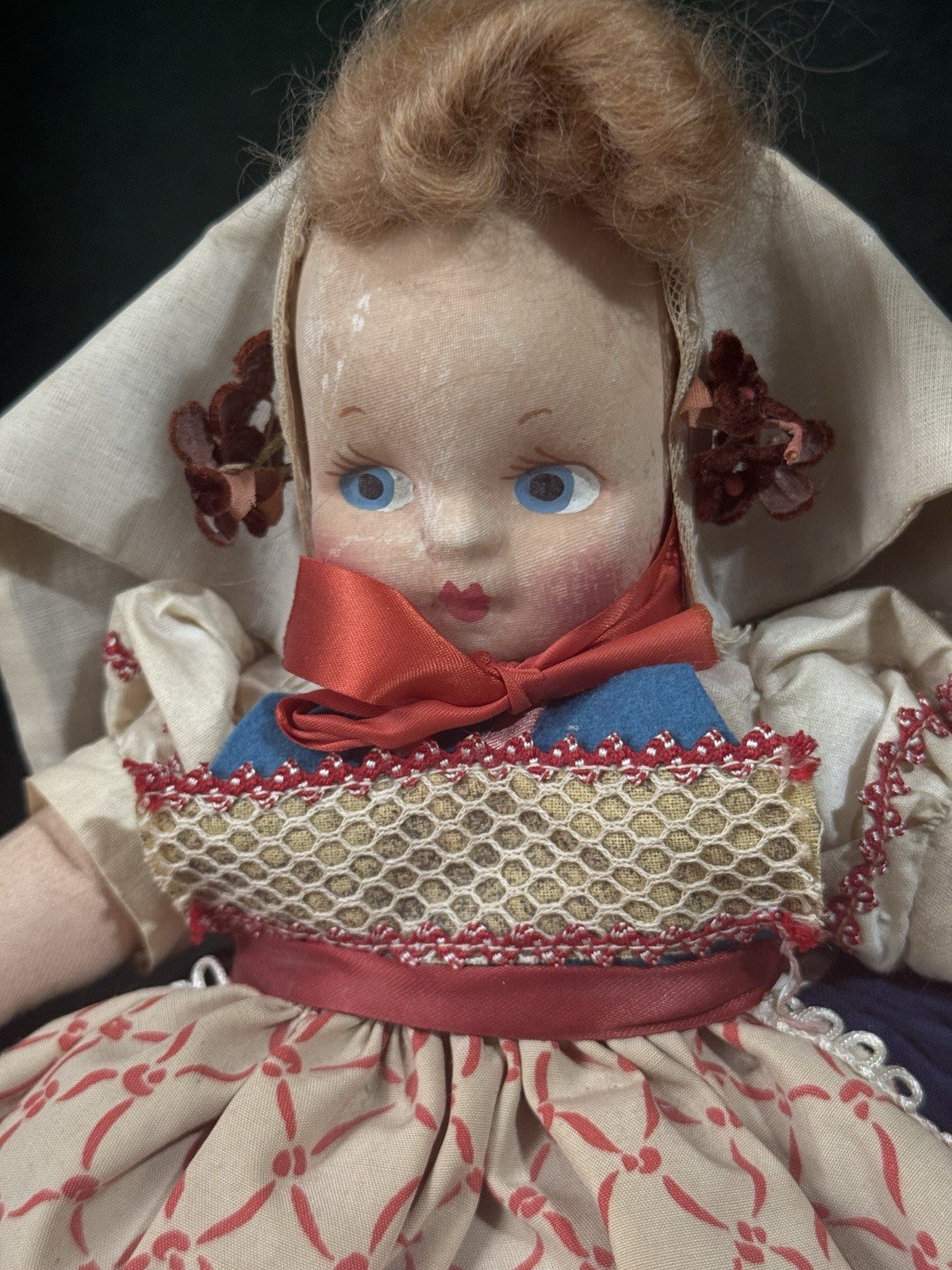 Lot Of 2 Cloth Mask-Face International Dolls; Original Box