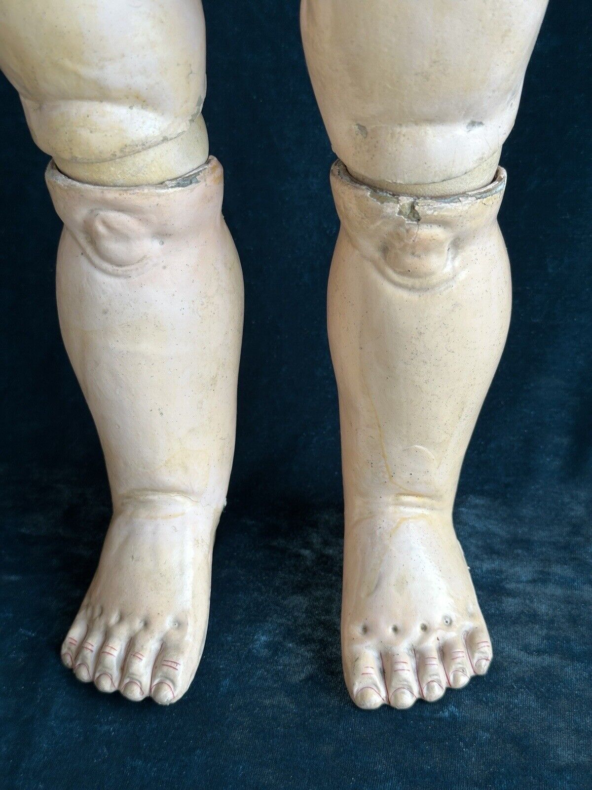 Large Antique German 31” Swaine & Co (?) Bisque Head Child Doll