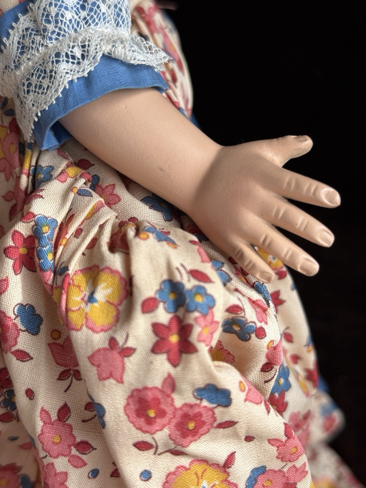 Vintage Effanbee 15.5” Composition Anne Shirley Colonial Prosperity 1711 Doll