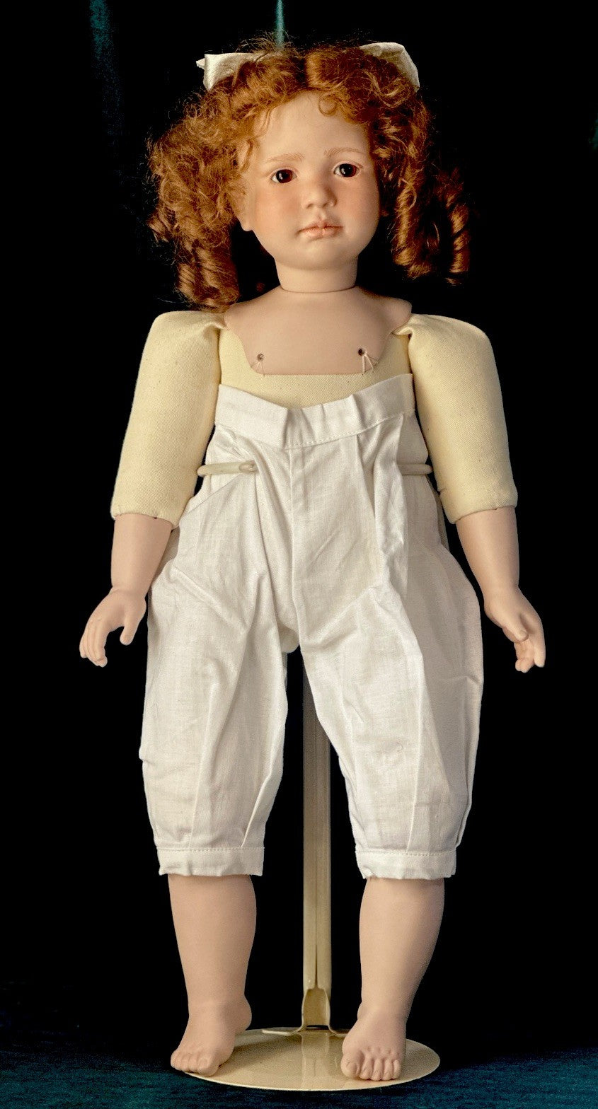 Collectible Artist 22” Porcelain Doll “Moni” by Ruth Treffeisen LE 51/100 COA