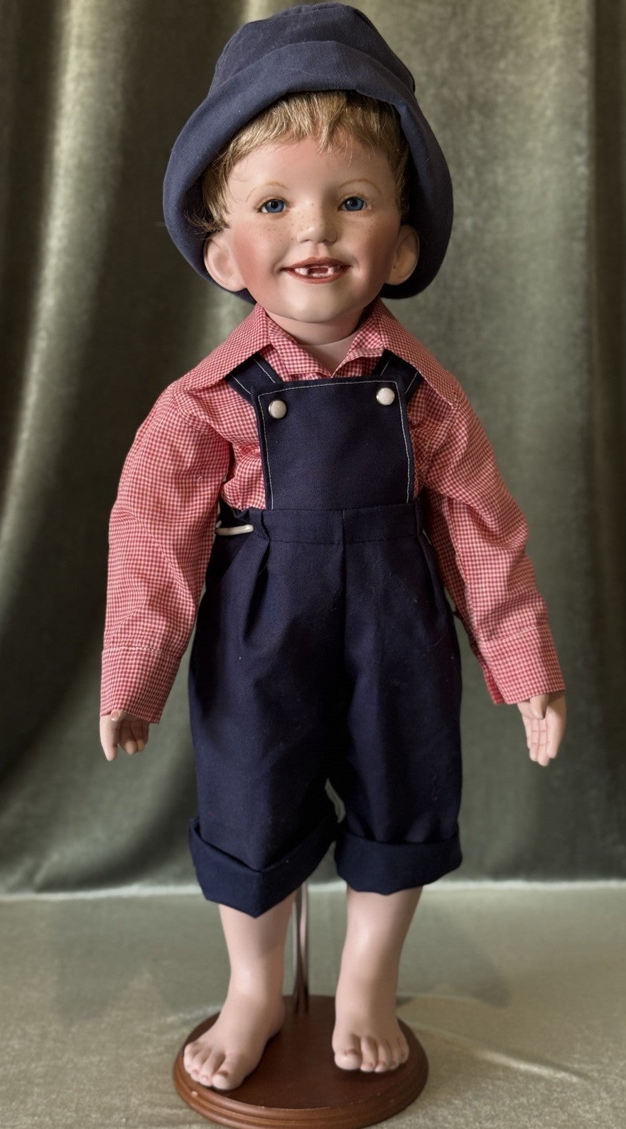 Artist Reproduction Of Porcelain 26” Doll “Tom Sawyer” by Donna Rubert Mold