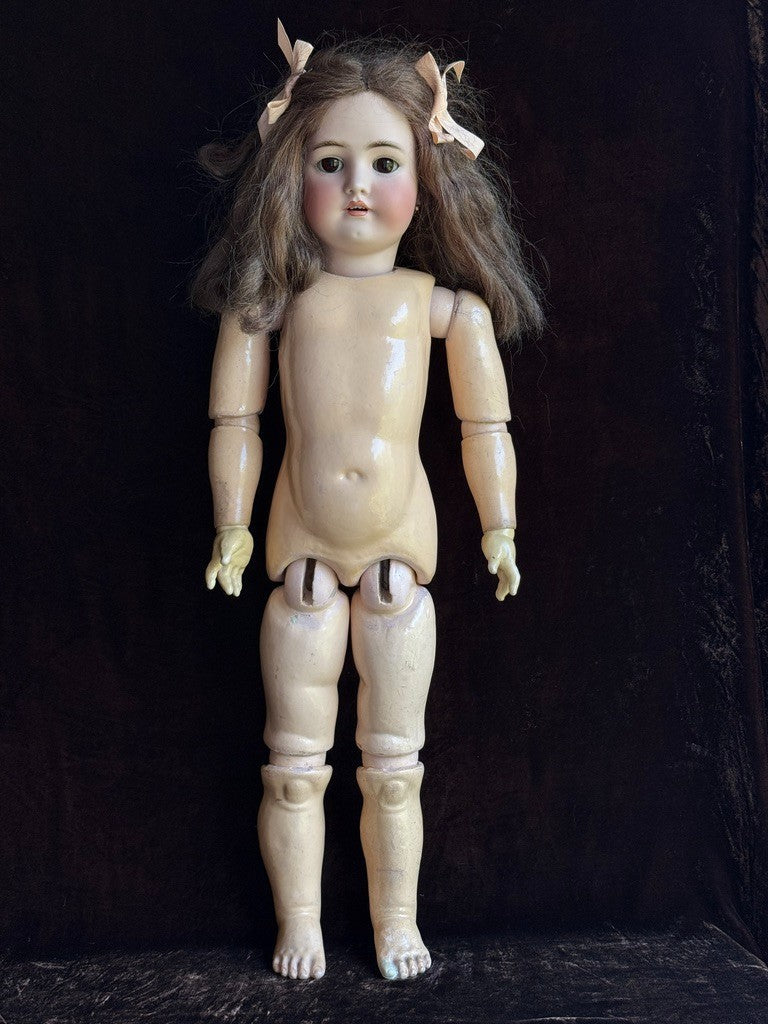 Antique German 29” Simon Halbig  Heinrich Handwerck Bisque Head Doll