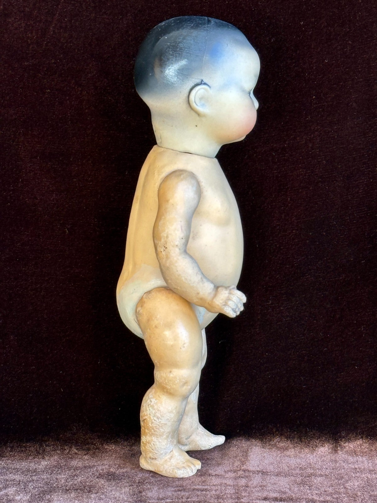 Antique German 8.75” Armand Marseille Oriental Bisque Head Asian Toddler Doll