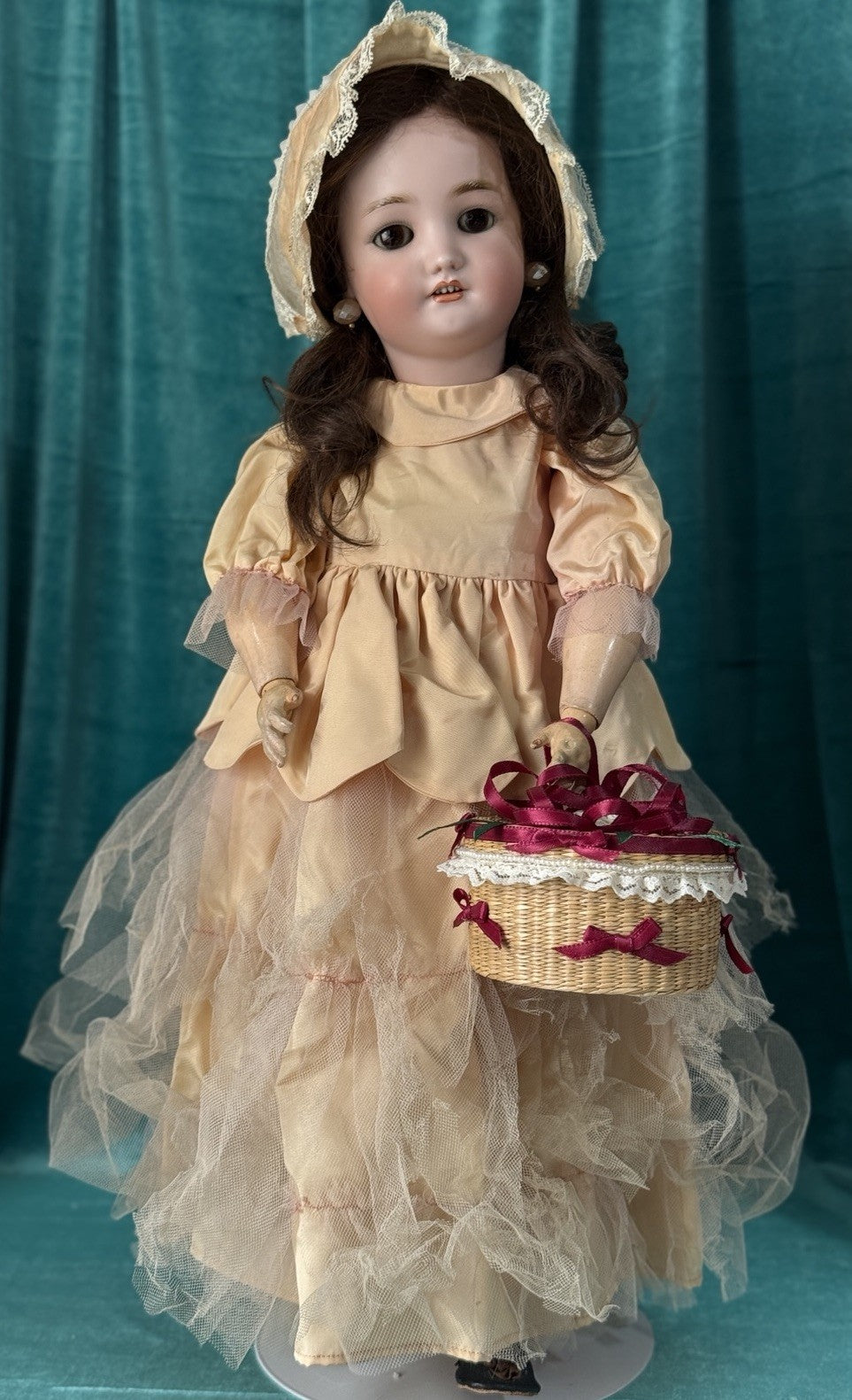 Antique German Simon Halbig  Bisque Head Composition Body 23” Doll