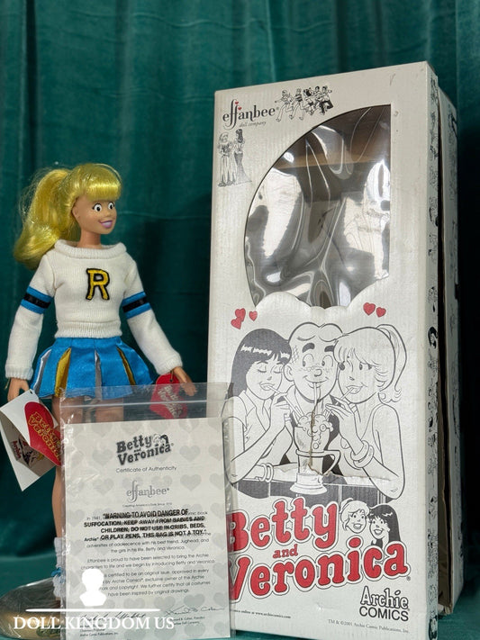 MIB Vinyl Doll “BETTY & VERONICA” Cheerleader Archie Comics Blonde DOLL