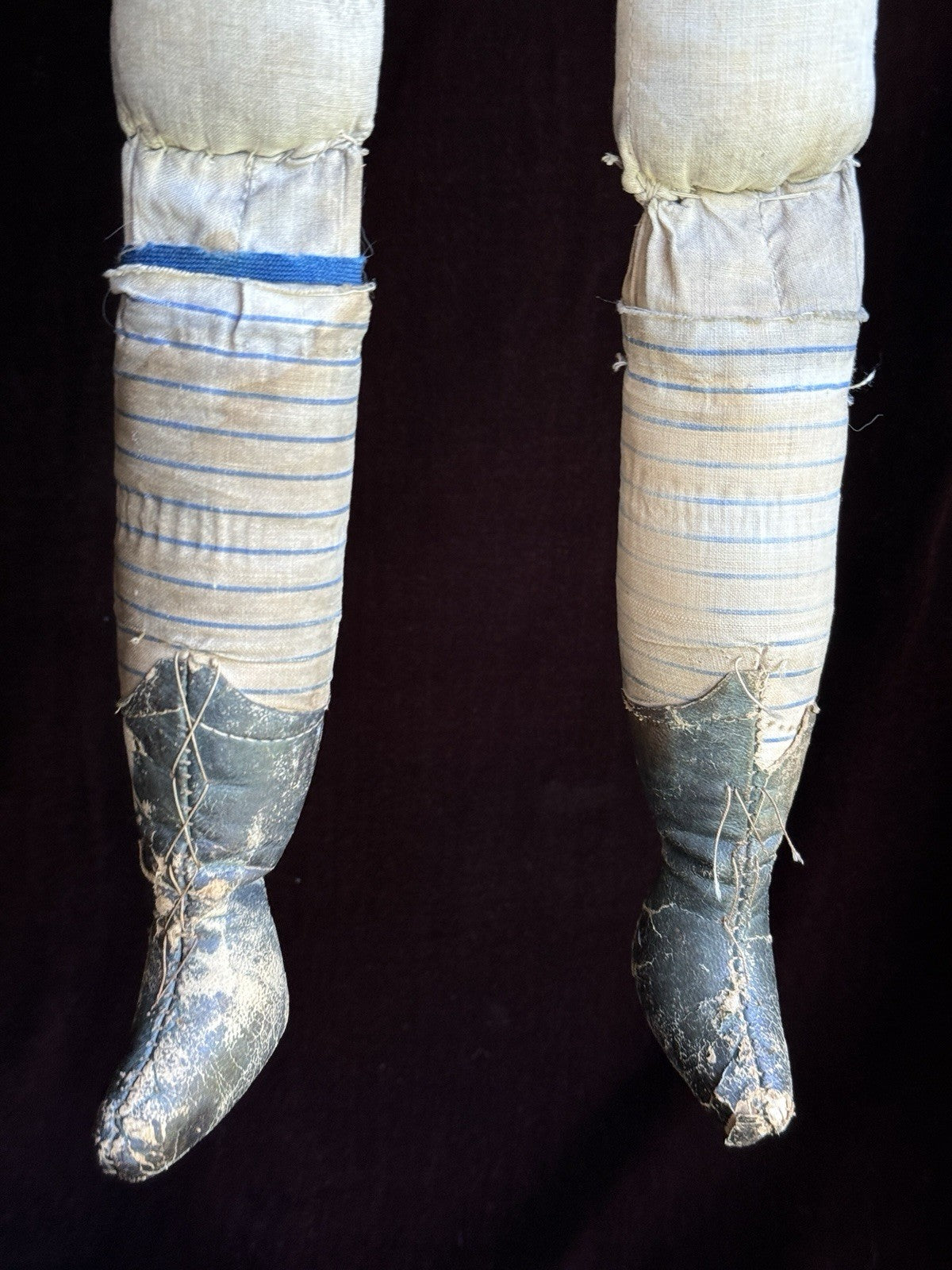 Antique German 26” Wax Over Papier Mache Doll