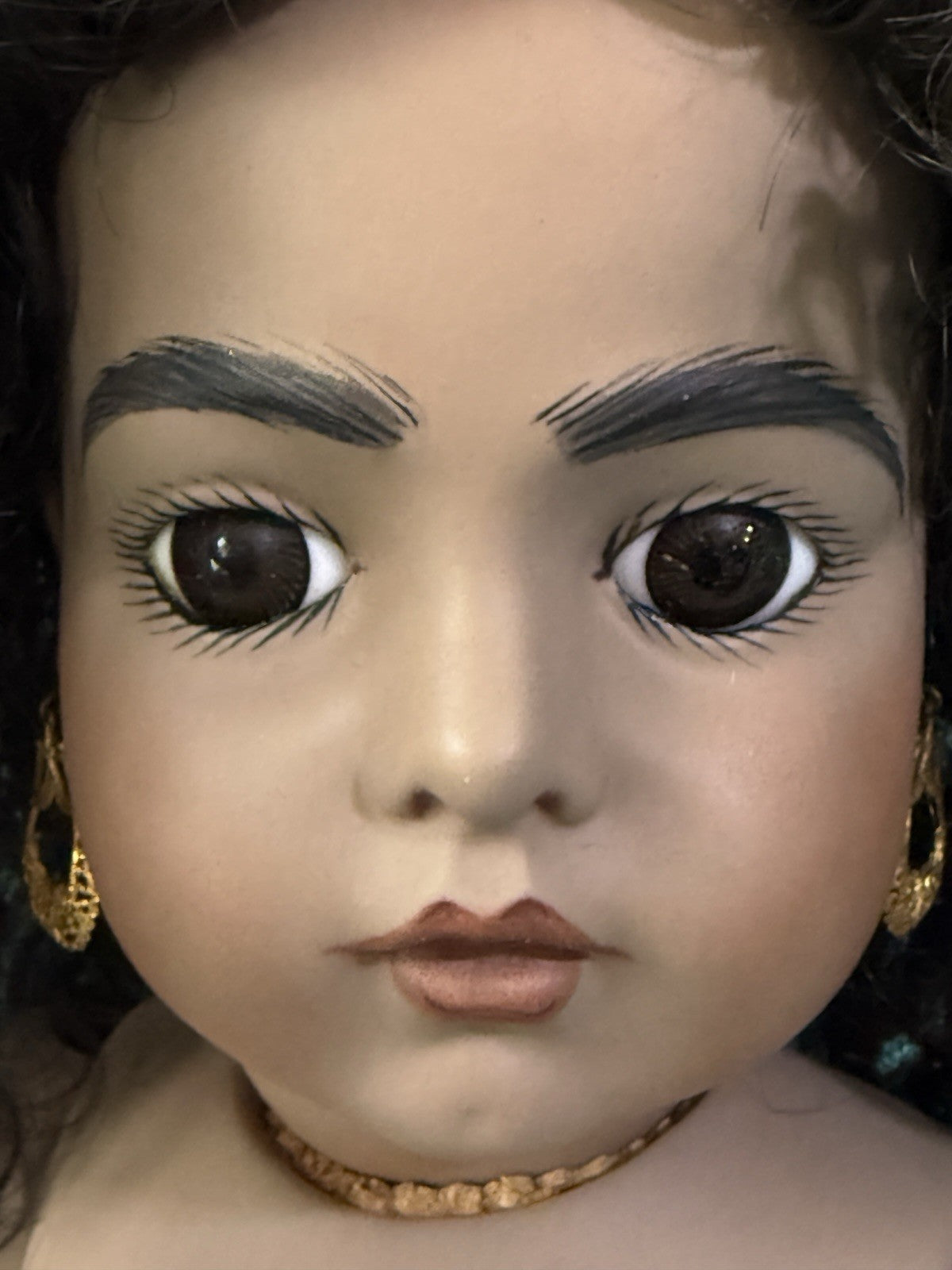 Vintage All Porcelain Reproduction of Antique French Bru Jne 23” Doll