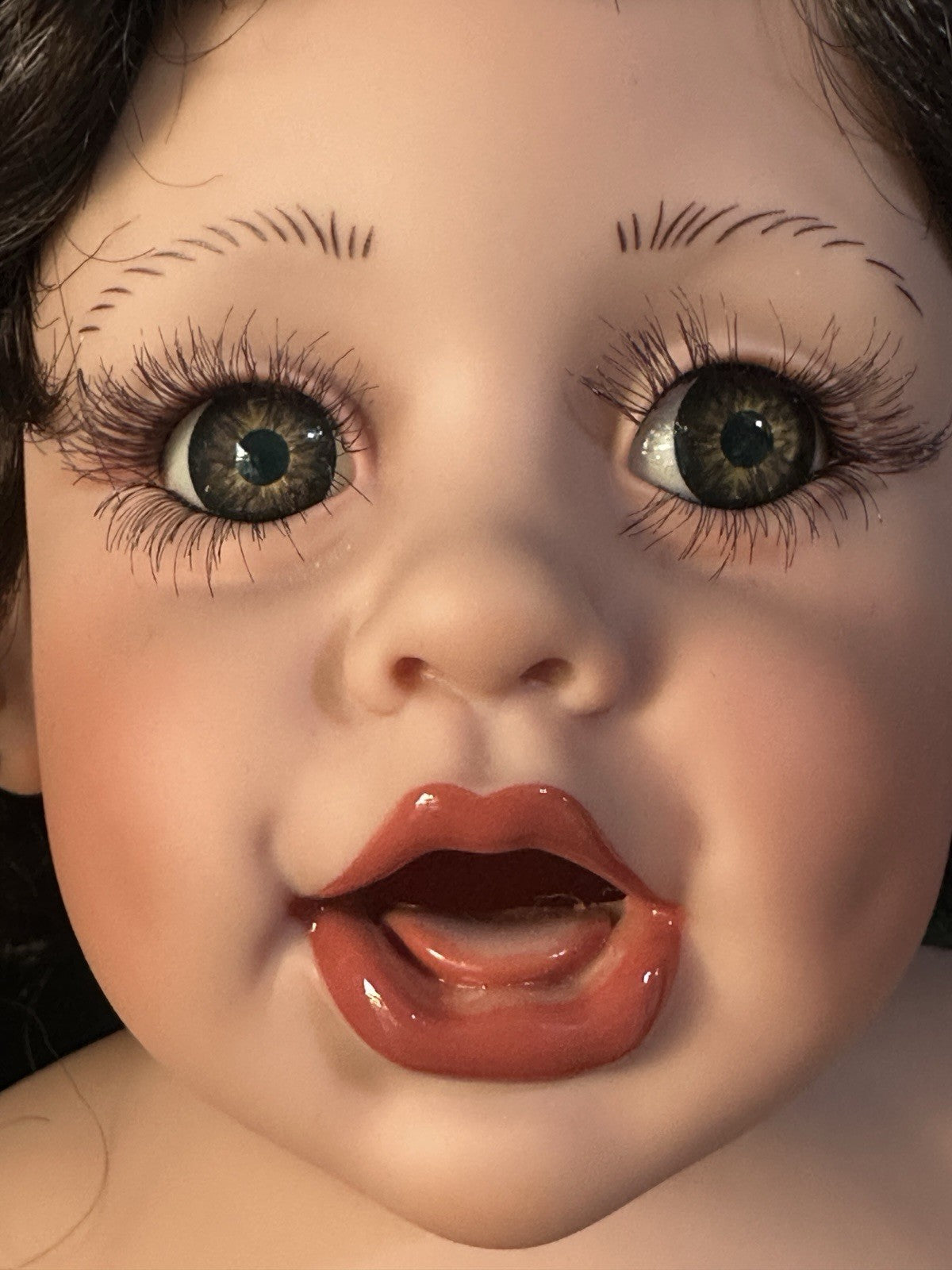 Collectible Vinyl Baby Girl Doll by Fayzah Spanos 24”