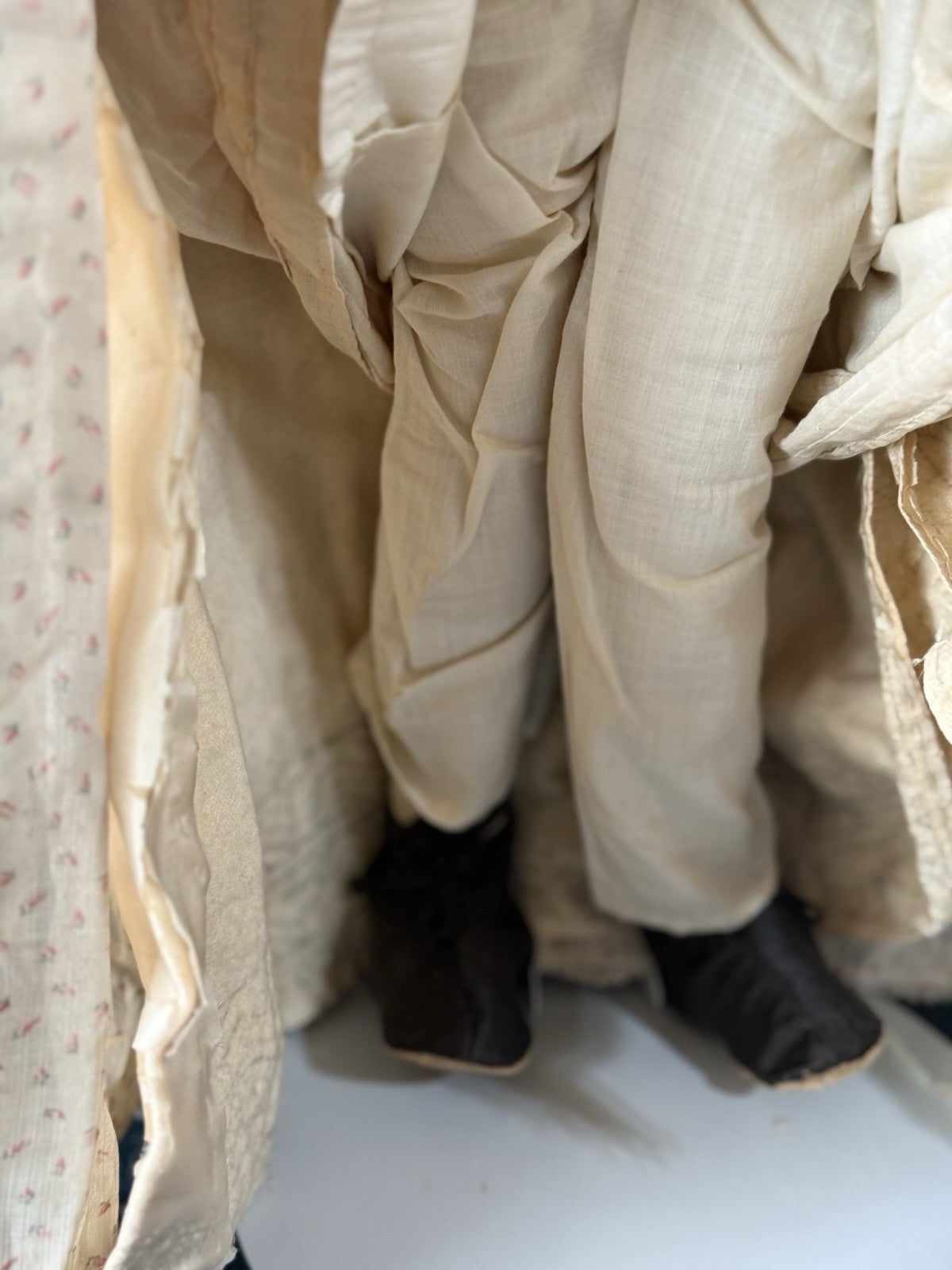 Unidentified Antique (?) Old Lady 26” Cloth/Leather Doll
