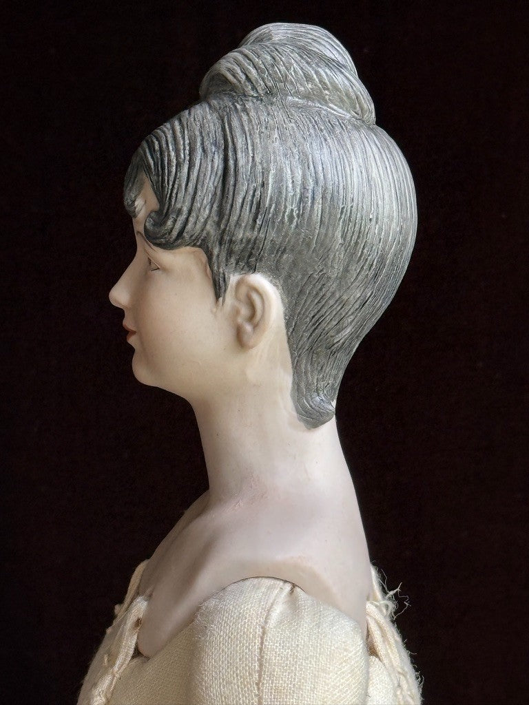 Vintage Porcelain Cloth 18.”5 Parian China Style Doll
