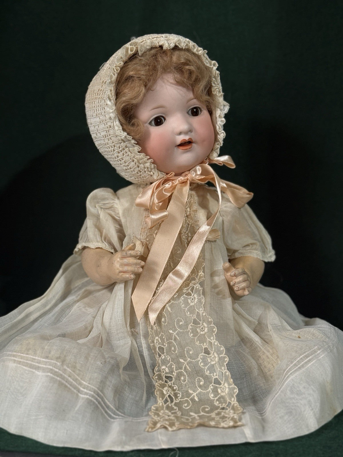 Antique German Armand Marseille Mold 985 Baby 17” Doll Bisque Head