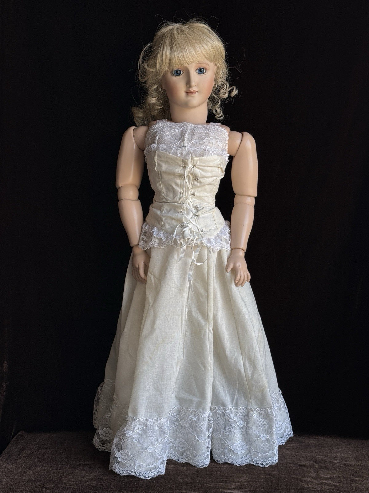 Large Porcelain 31" Repro of Antique Bru Lady Grace Caracter Doll by Rose Pinkul