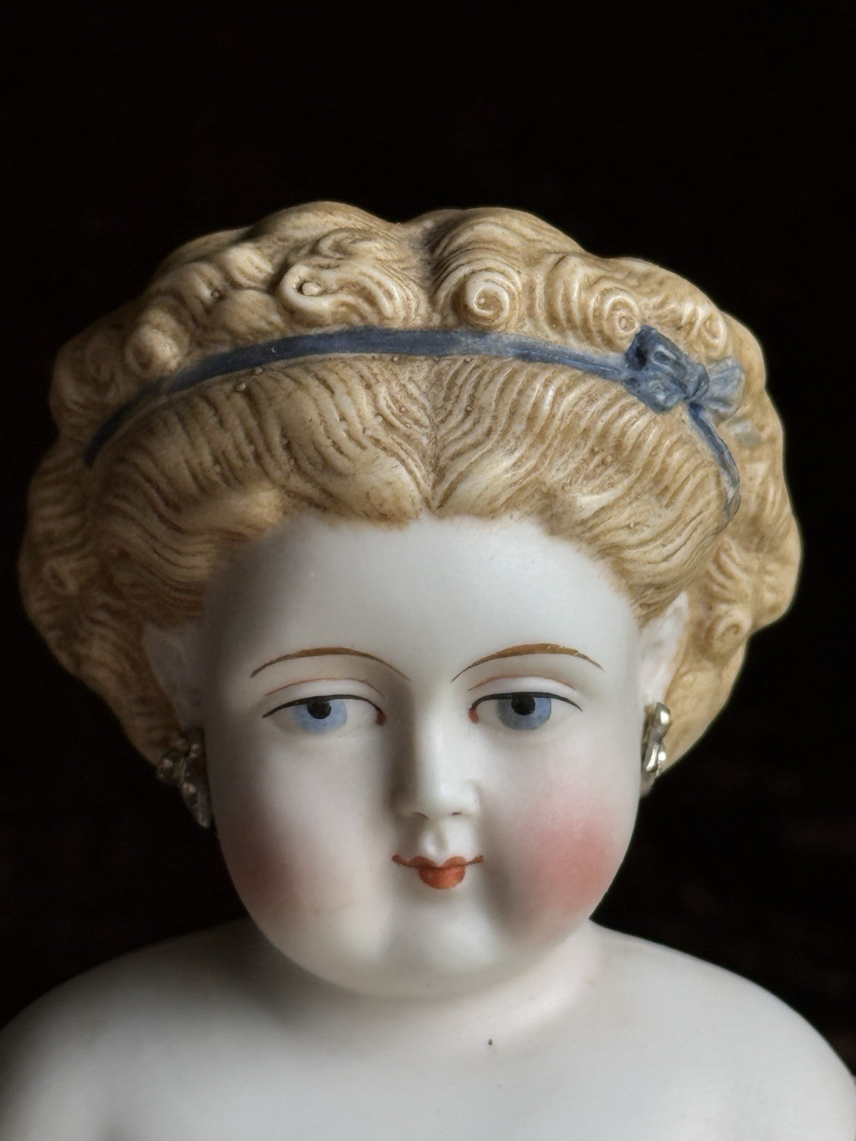 Antique German ABG (?) 11.5” Bisque Head Parian Fashion Doll
