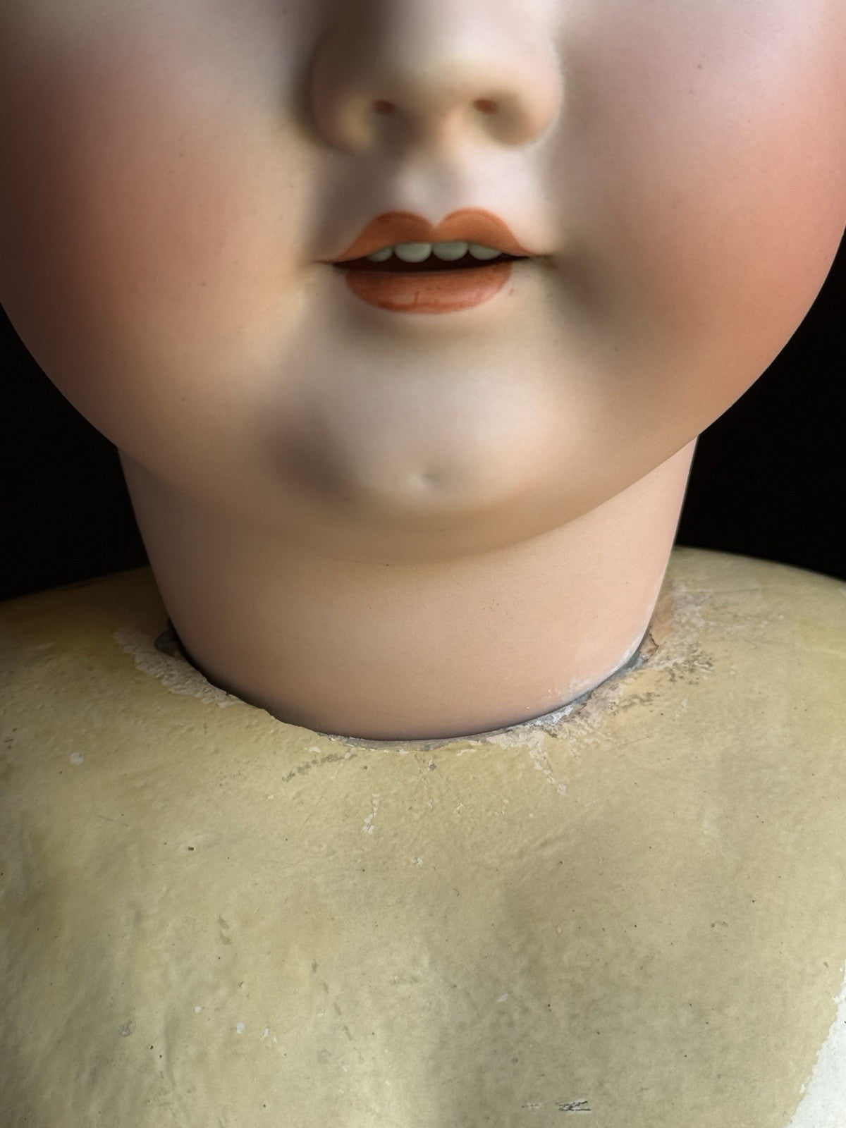 Large Antique German 30” Walkure Doll Bisque Head Composition Body