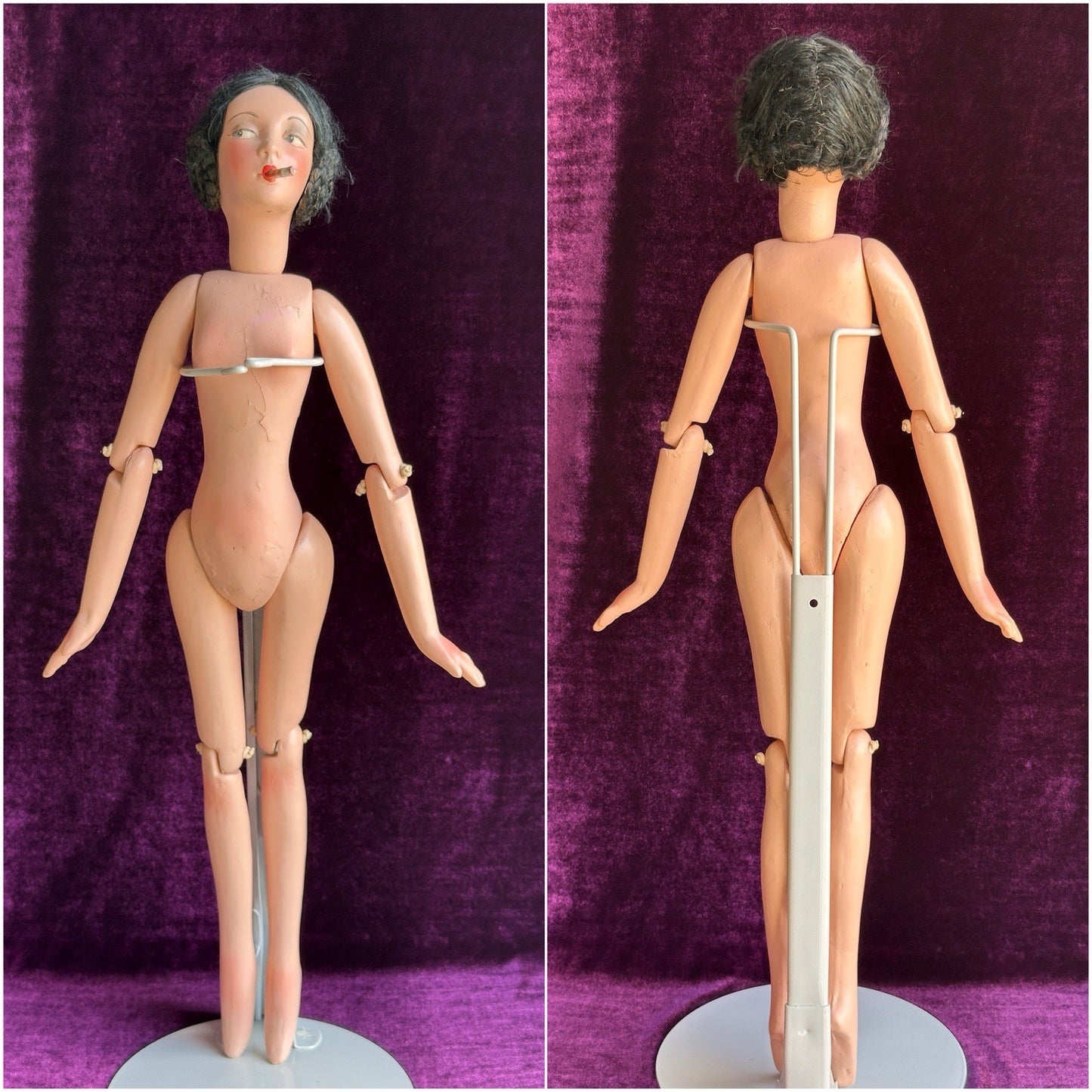 Antique American Cubeb Smoker Mutual Novelty Boudoir Composition Flapper Doll
